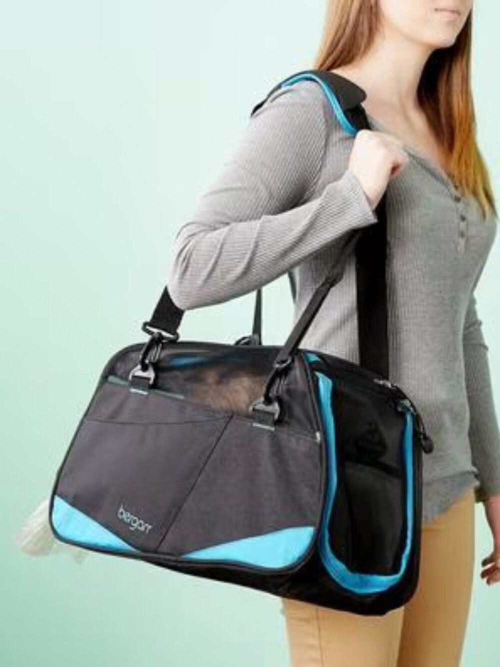 Bergan Voyager Airline-Approved Dog & Cat Carrier Bag, Medium/Large, Black